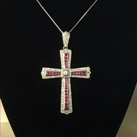 925 Sterling Silver Cross - Picture 1 of 6